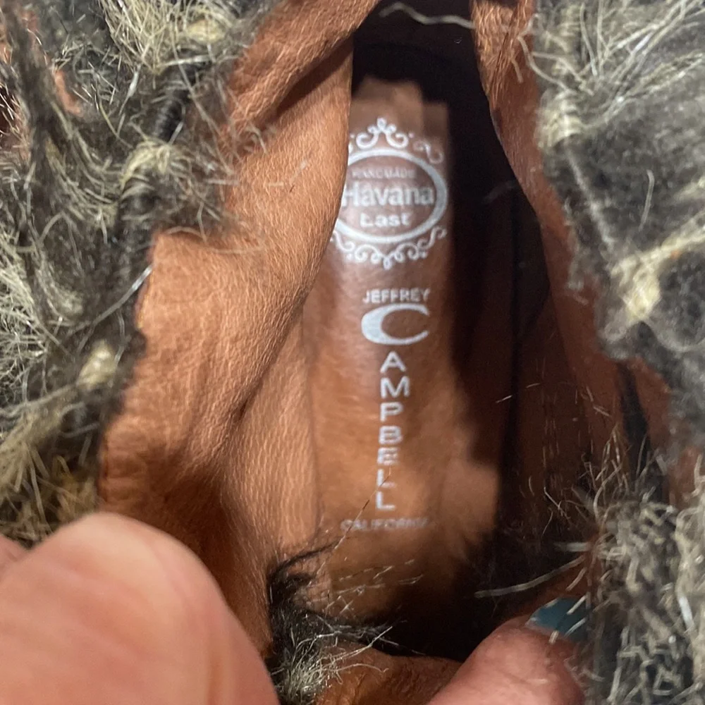 Rare Limited Edition Lita - Shag Jeffrey Campbell Faux Fur Booties in Ta… - Picture 16 of 17